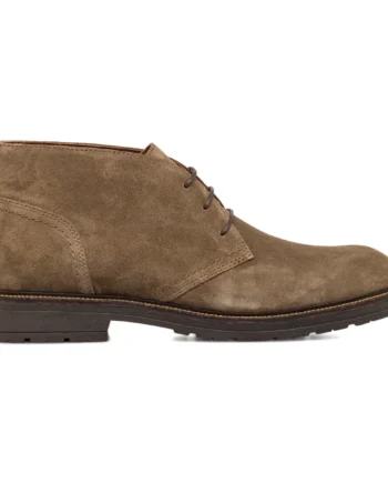 Polacinas taupe de hombre en piel efecto ante